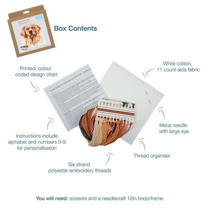 Trimits Cross Stitch Kit Golden Retriever