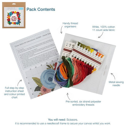 Trimits Cross Stitch Kit Home Sweet Home