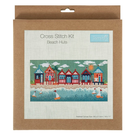 Trimits Large Counted Cross Stitch Beach Huts Kit
