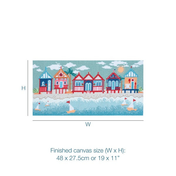 Trimits Large Counted Cross Stitch Beach Huts Kit kosse nanat khar kosse 
