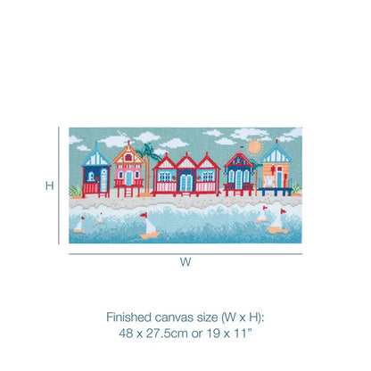 Trimits Large Counted Cross Stitch Beach Huts Kit