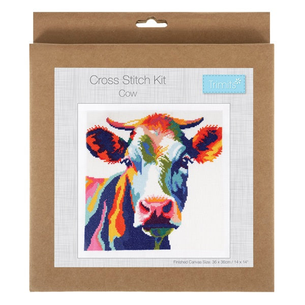 Trimits Large Counted Cross Stitch Cow Kit kosse nanat khar kosse 