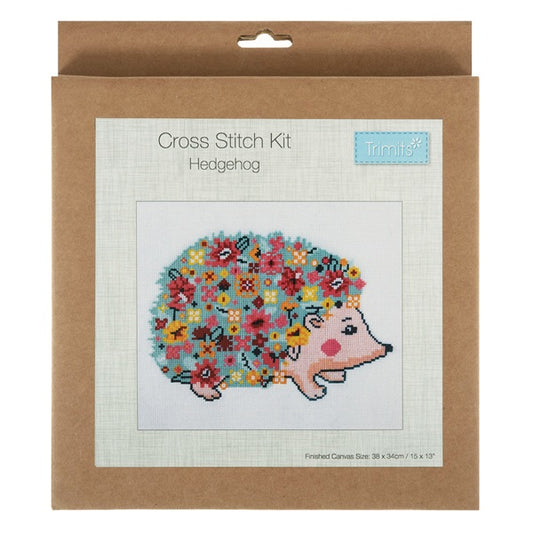 Trimits Large Counted Cross Stitch Hedgehog Kit