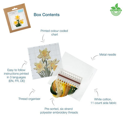 Trimits Mini Cross Stitch Kit Daffodils
