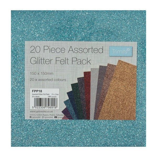 Trimits Assorted Glitter Felt Pack kosse nanat khar kosse 