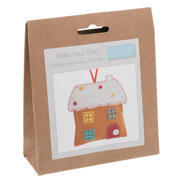 Trimits Gingerbread House Felt Decoration Kit kosse nanat khar kosse 