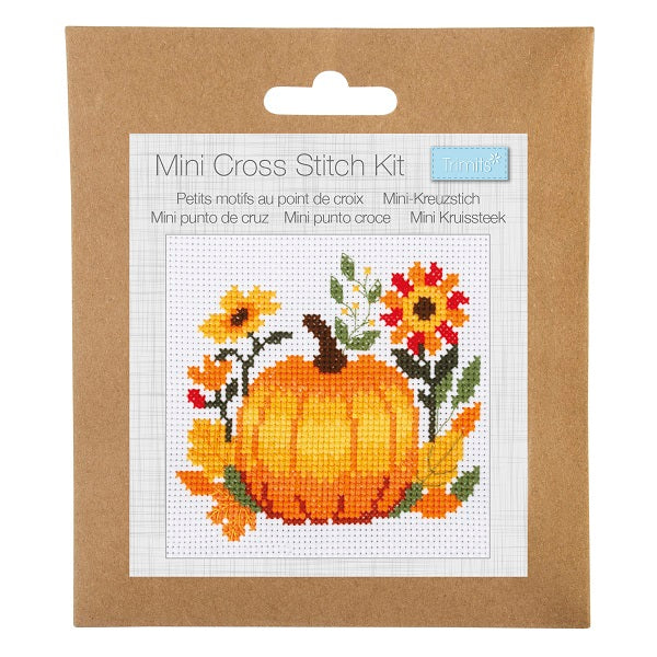 Trimits Mini Cross Stitch Kit Pumpkin kosse nanat khar kosse 