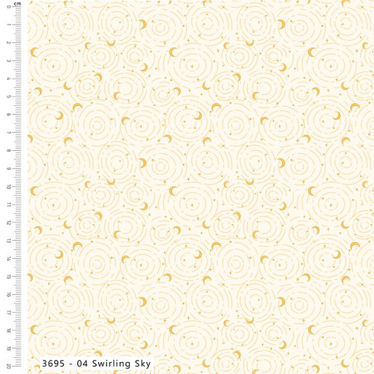 Golden Cosmos Swirling Sky