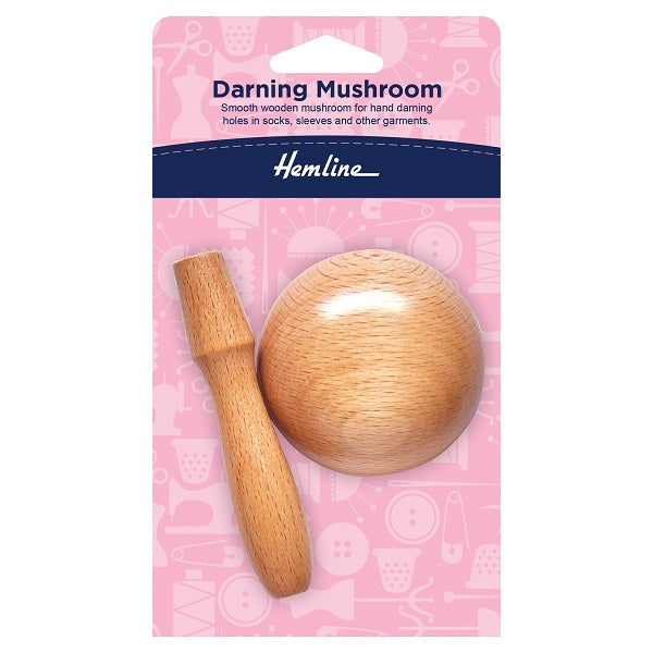 Hemline Wooden Darning Mushroom kosse nanat khar kosse 