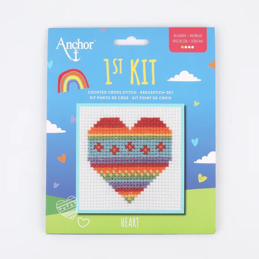 Anchor 1st Counted Cross Stitch Heart