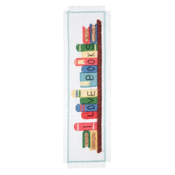 Trimits I Love Books Mini Counted Cross Stitch Kit Bookmark kosse nanat khar kosse 