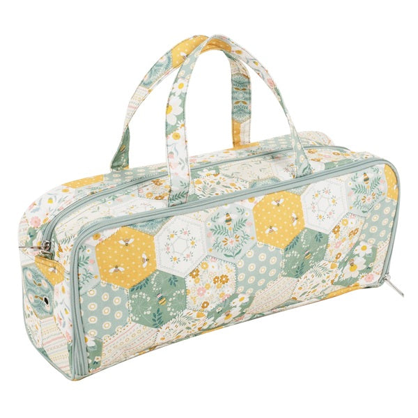 Knitting Bag with Pin Case: Patchwork Bee kosse nanat khar kosse 