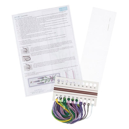 Trimits Mini Counted Cross Stitch Lavender Bookmark Kit