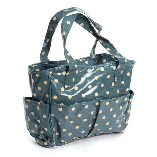 Hobby Craft Craft Bag Blue Spot Glossy PVC