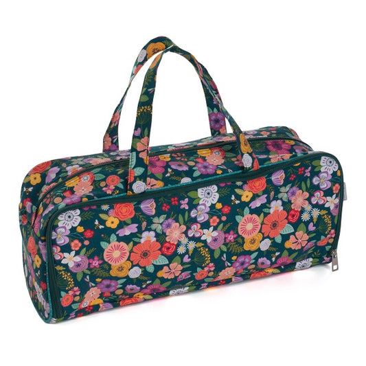 Hobby Craft Knitting Bag Teal Floral Garden