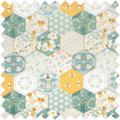 Knitting Bag with Pin Case: Patchwork Bee