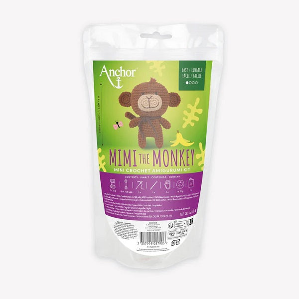 Anchor Mimi the Monkey Amigurumi Crochet Kit kosse nanat khar kosse 