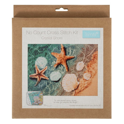 Trimits Large Printed Cross Stitch Crystal Shore Kit