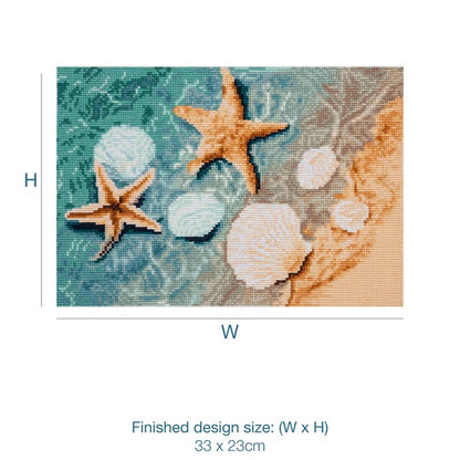Trimits Large Printed Cross Stitch Crystal Shore Kit
