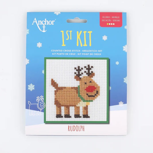 Anchor 1st Counted Cross Rudolph