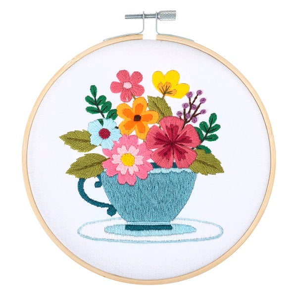 Trimits Embroidery Hoop Kit Spring Floral kosse nanat khar kosse 