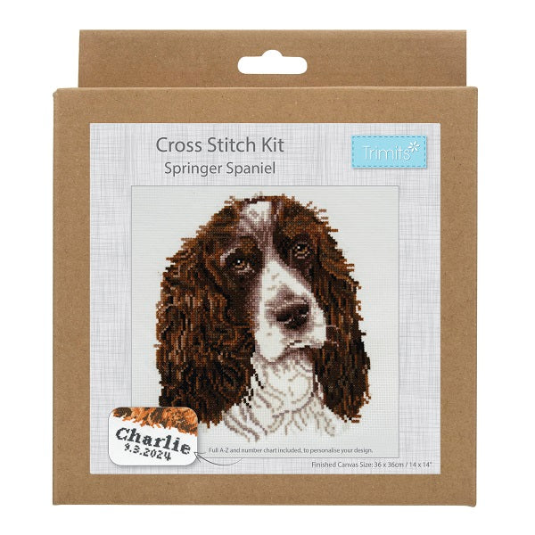 Trimits Springer Spaniel Counted Cross Stitch Kit Large kosse nanat khar kosse 
