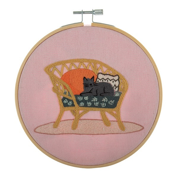 Trimits Embroidery Hoop Kit Cat kosse nanat khar kosse 