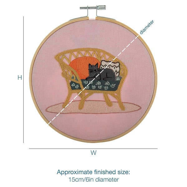 Trimits Embroidery Hoop Kit Cat kosse nanat khar kosse 