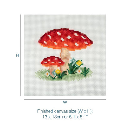Trimits Mini Cross Stitch Kit Toadstool