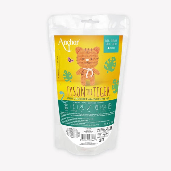 Anchor Tyson the Tiger Amigurumi Crochet Kit kosse nanat khar kosse 