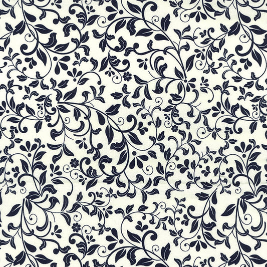 Floral Ivory-Navy