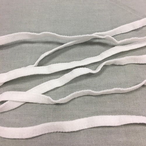 6mm wide Latex free white elastic kosse nanat khar kosse 