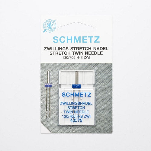 Schmetz Stretch Twin Needle 4.0mm Size 75 kosse nanat khar kosse 