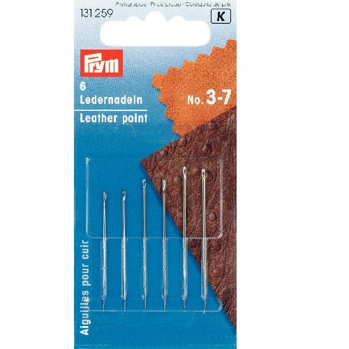 Prym leather point needles size 3/7