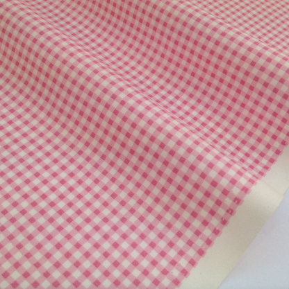 Cotton Poplin Gingham pink
