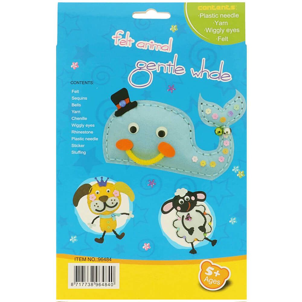 Felt Whale Sewing Kit for Children kosse nanat khar kosse 