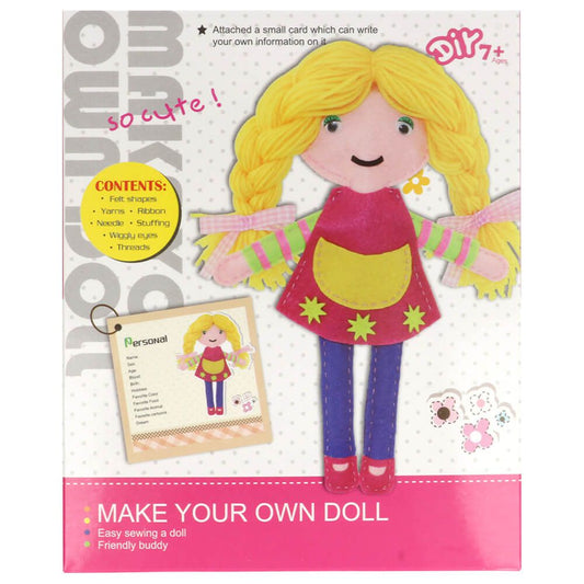 Felt Doll Sewing kit for Children (pink)