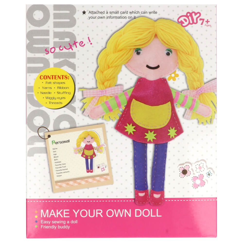 Felt Doll Sewing kit for Children (pink) kosse nanat khar kosse 