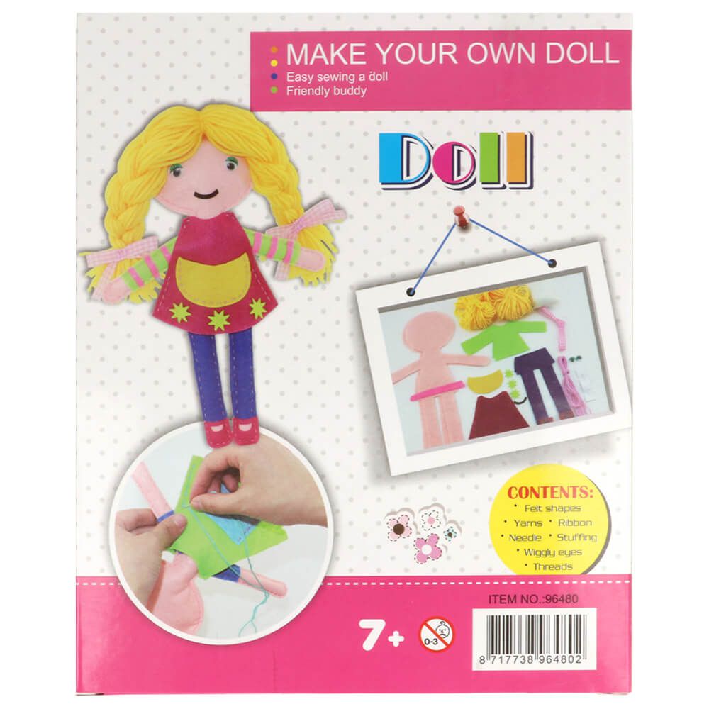 Felt Doll Sewing kit for Children (pink) kosse nanat khar kosse 