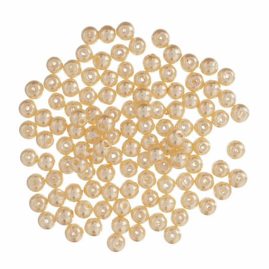 6mm Cream Pearl Beads