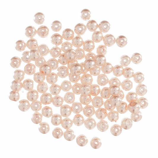 6mm Pink Pearl Beads