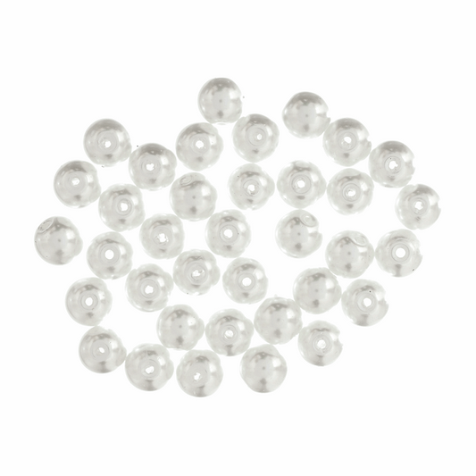 8mm White Pearl Beads