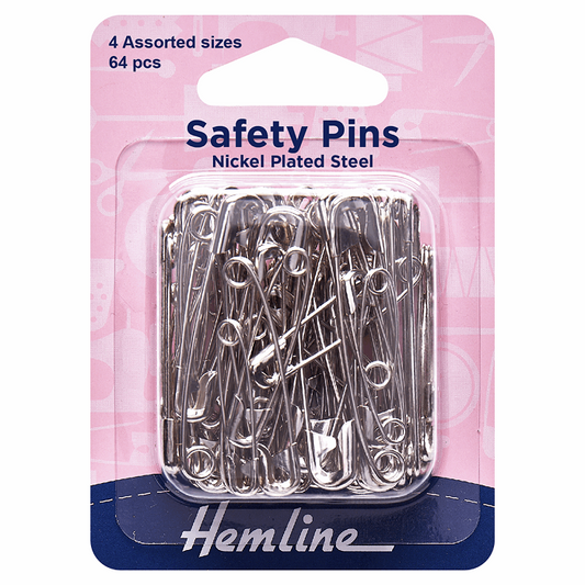 Assorted Nickel Safety Pins