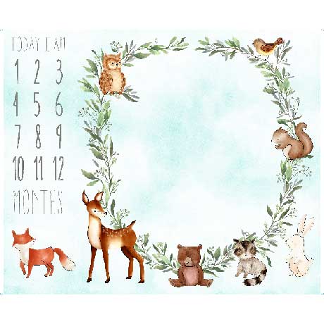Baby Milestone Blanket Panel kosse nanat khar kosse 